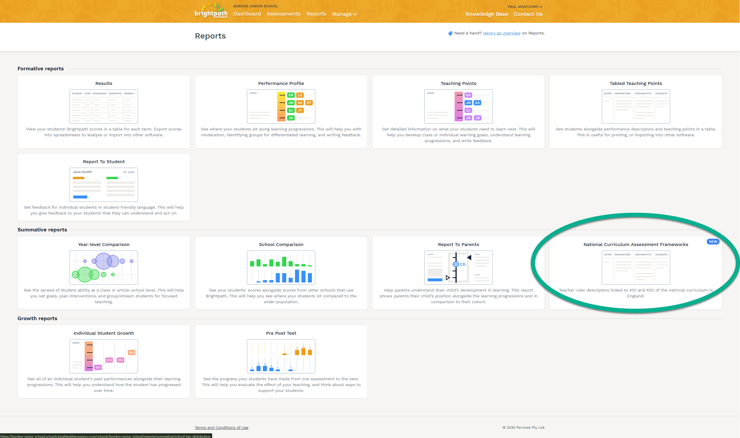 Brightpath dashboard